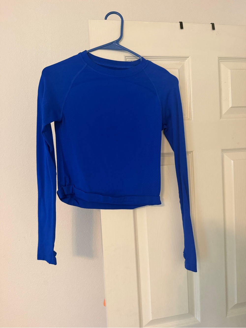 Blue Long-Sleeve Performance Top